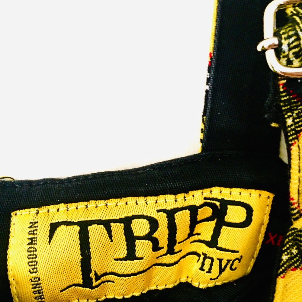 Tripp NYC by Daang Goodman yellow tartan dress XL - Picture 6 of 6